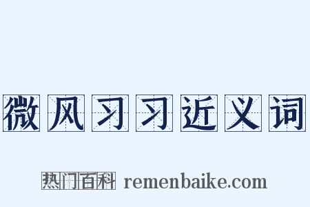 微风习习近义词是什么意思的图片